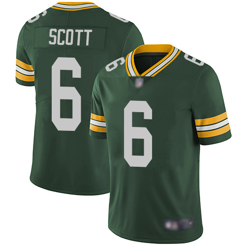 Green Bay Packers Limited Green Men #6 Scott J K Home Jersey Nike NFL Vapor Untouchable